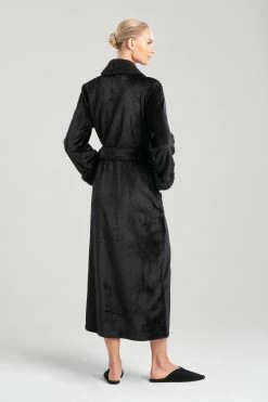 Plush Sherpa Robe -Natori Sales Shop Plush Sherpa Robe Black by Natori 2 29560.1664299910