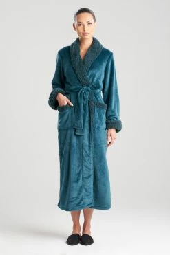 Plush Sherpa Robe -Natori Sales Shop Plush Sherpa Robe Cyprus Green by Natori 39185.1664300346