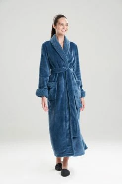 Plush Sherpa Robe -Natori Sales Shop Plush Sherpa Robe Morning Teal by Natori 25241.1641420210