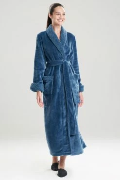 Plush Sherpa Robe -Natori Sales Shop Plush Sherpa Robe Morning Teal by Natori 38825.1641420211