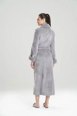 Plush Sherpa Robe -Natori Sales Shop Plush Sherpa Robe Silvermist by Natori 2 20391.1641420205