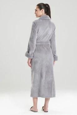 Plush Sherpa Robe -Natori Sales Shop Plush Sherpa Robe Silvermist by Natori 2 37294.1641420207