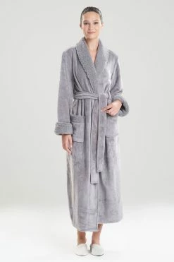 Plush Sherpa Robe -Natori Sales Shop Plush Sherpa Robe Silvermist by Natori 81416.1641420203