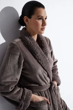 Plush Sherpa Robe -Natori Sales Shop Plush Sherpa Robe Toasted Taupe by Natori 13983.1687530422