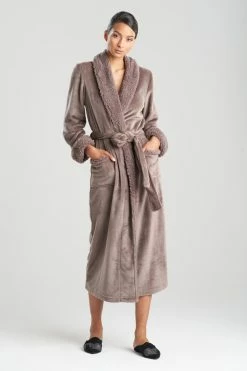 Plush Sherpa Robe -Natori Sales Shop Plush Sherpa Robe Toasted Taupe by Natori 91784.1655831035
