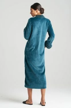 Plush Sherpa Lounger 49 Plush Sherpa Lounger -Natori Sales Shop Plush Sherpa Zip Lounger Cyprus Green by Natori 2 55212.1664299566