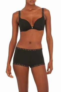 Pure Luxe Push-Up Underwire Bra -Natori Sales Shop Pure Luxe Push Up Underwire Bra Pure Luxe Boyshort Black Combo by Natori 4 91327.1681931038