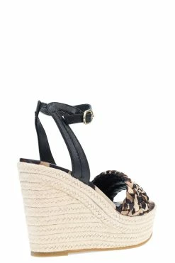 Rae Luxe Leopard Hinami Braided Wedge Sandals -Natori Sales Shop Rae Luxe Leopard Hinami Braided Wedge Sandals Chestnut by Natori 5 02017.1675095830