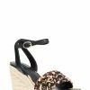 Rae Luxe Leopard Hinami Braided Wedge Sandals
