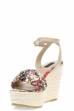Rae Tropical Braided Wedge Sandals -Natori Sales Shop Rae Luxe Tropical Hinami Braided Wedge Sandals Natural by Natori 2 06591.1675095915