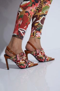 Reen Ikebana Silk Open Toe Sling 14 Reen Ikebana Silk Open Toe Sling -Natori Sales Shop Reen Ikebana Silk Open Toe Sling Multi by Natori 64032.1662045452