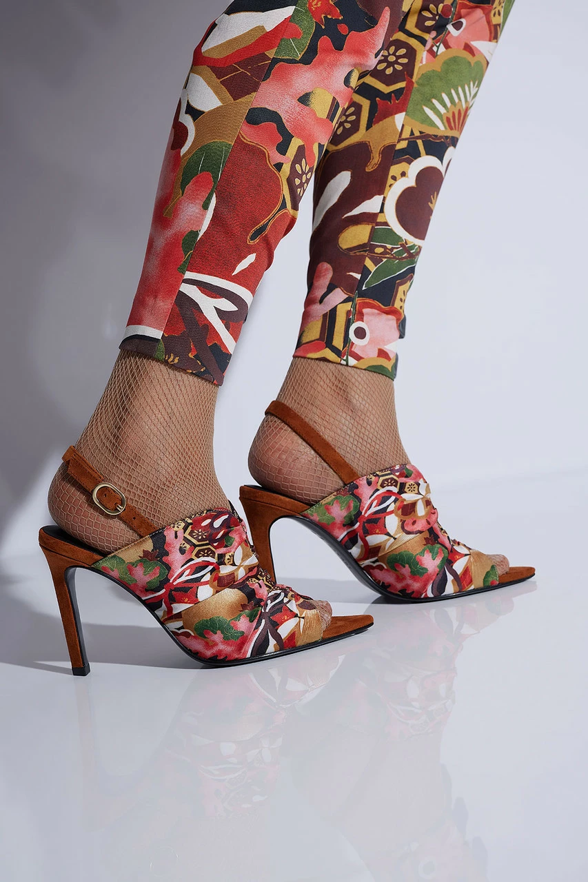 Reen Ikebana Silk Open Toe Sling 7 Reen Ikebana Silk Open Toe Sling - Image 7