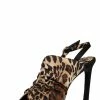 Reen Luxe Leopard Satin Open Toe Sling