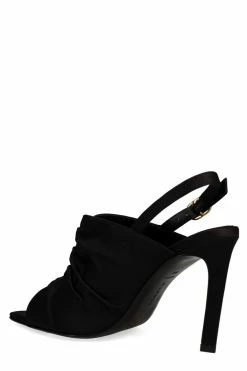 Reen Satin Open Toe Sling -Natori Sales Shop Reen Satin Open Toe Sling Black by Natori 4 10493.1664550931
