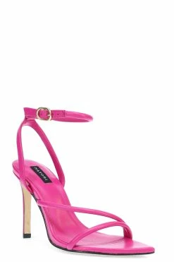 Reiki Nappa Leather Ankle Strap Heel