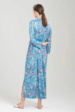 Ren Mandarin Caftan -Natori Sales Shop Ren Mandarin Caftan Dark Teal by N Natori 22993.1692792914