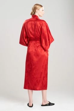 Ryu Jacquard Robe -Natori Sales Shop Ryu Jacquard Robe Brocade Red by Natori 2 31289.1663354703