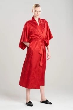 Ryu Jacquard Robe -Natori Sales Shop Ryu Jacquard Robe Brocade Red by Natori 83780.1663354700