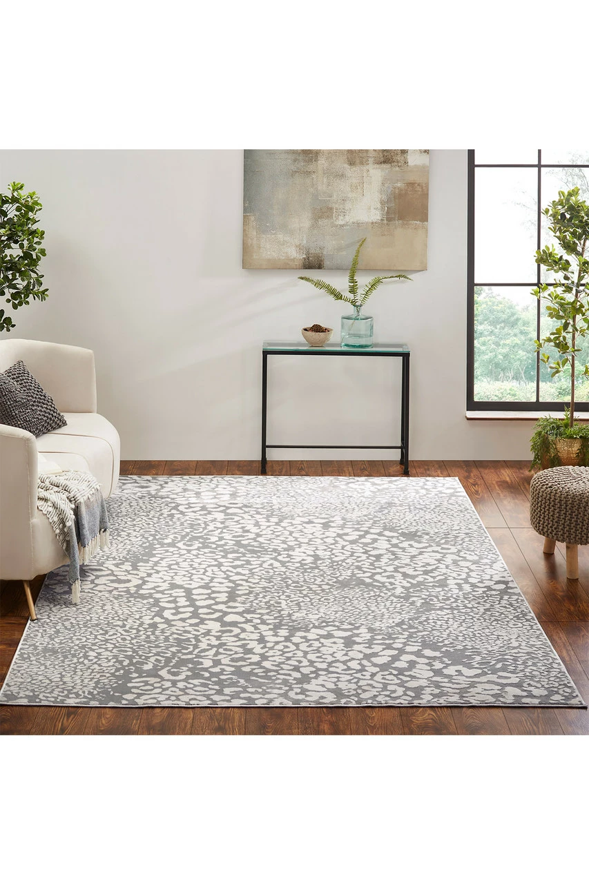 Serengeti- Light Grey Leopard Rug 6 Serengeti- Light Grey Leopard Rug - Image 6