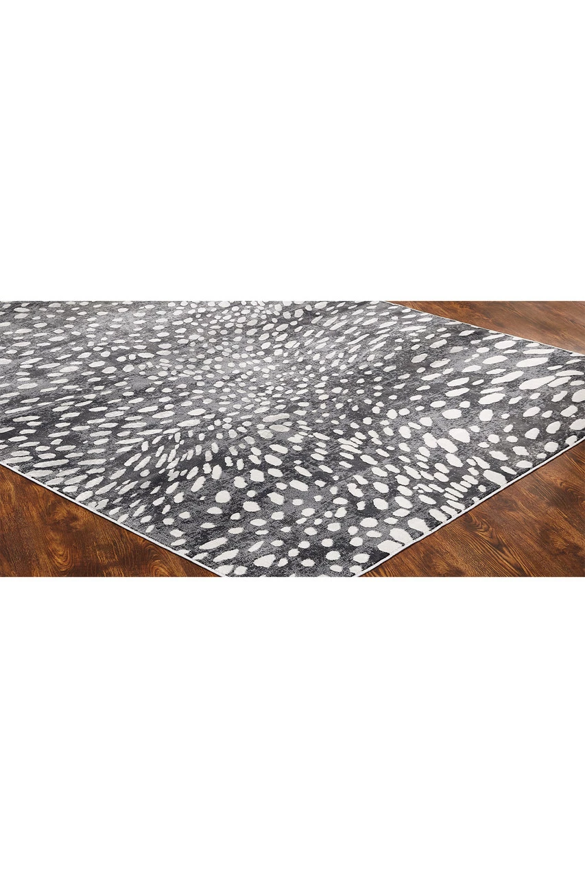 Serengeti- Charcoal Spotted Rug 3 Serengeti- Charcoal Spotted Rug - Image 3