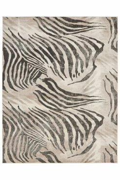 Serengeti- Charcoal Zebra Rug