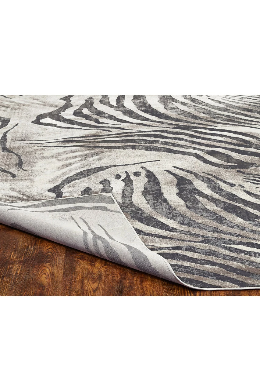Serengeti- Charcoal Zebra Rug 5 Serengeti- Charcoal Zebra Rug - Image 5