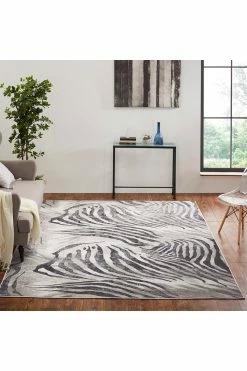 Serengeti- Charcoal Zebra Rug 14 Serengeti- Charcoal Zebra Rug -Natori Sales Shop SG 630 6 47493.1603226821