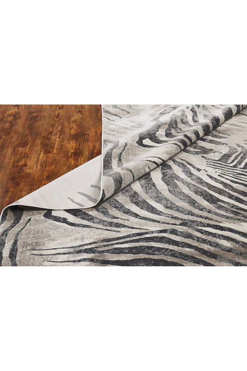 Serengeti- Charcoal Zebra Rug 8 Serengeti- Charcoal Zebra Rug - Image 8