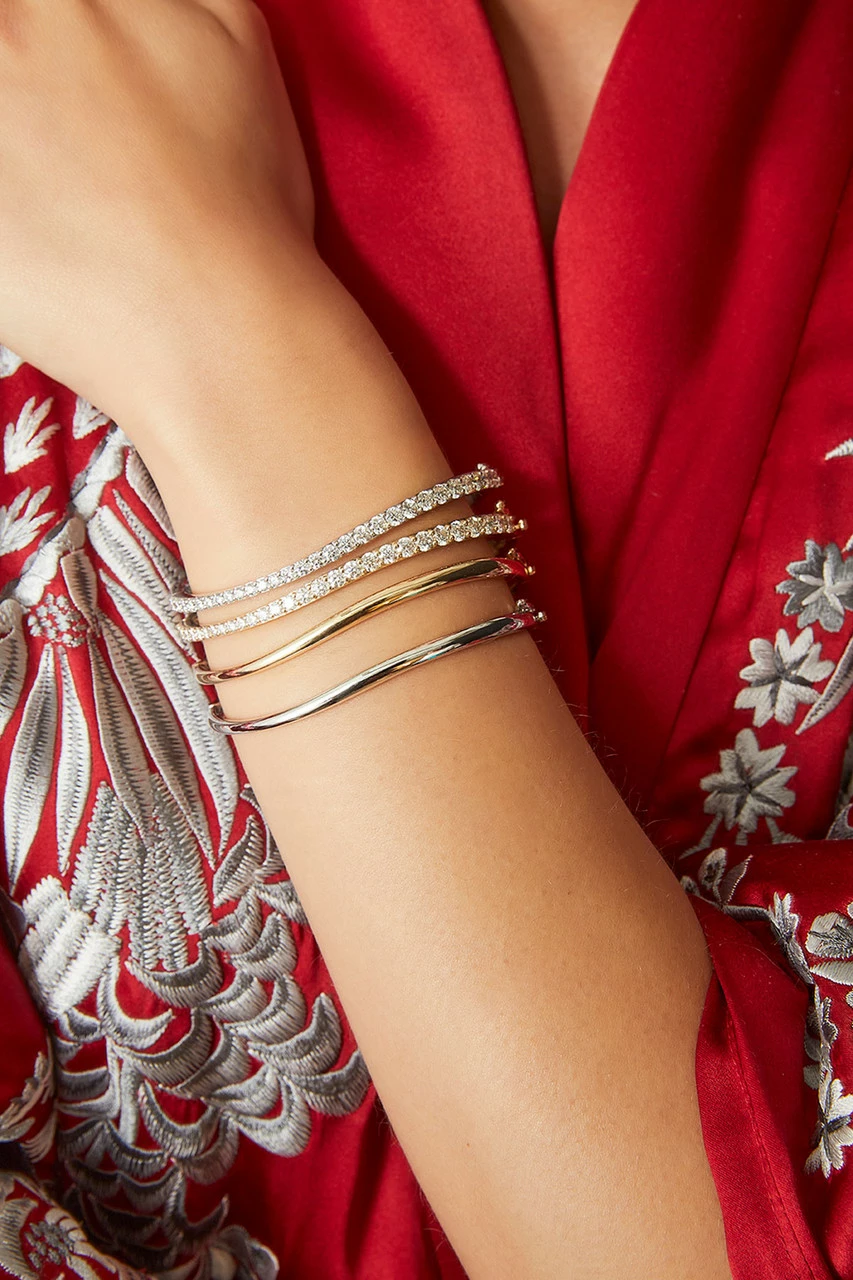 Shangri-La Brushstroke 14K Gold Bracelet 5 Shangri-La Brushstroke 14K Gold Bracelet - Image 5