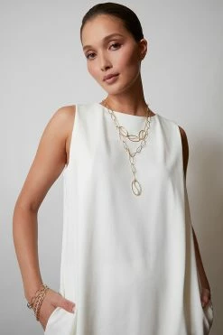 Shangri-La Elliptical Yin-Yang 14K Gold And Diamond Y Necklace -Natori Sales Shop SHOT 14 1347 65178.1630088949