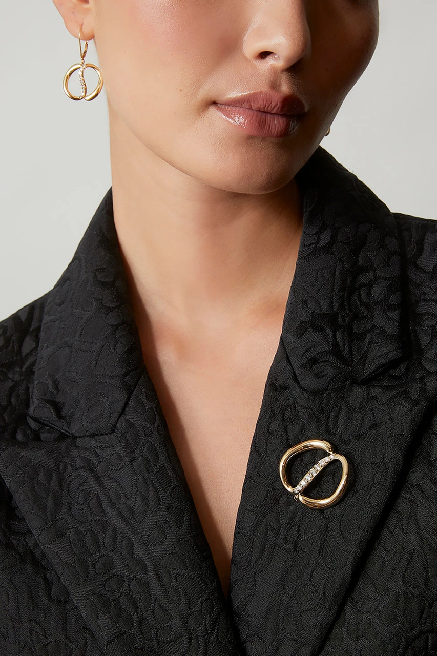 Shangri-La Yin-Yang 14K Gold And Diamond Dangle Earrings 8 Shangri-La Yin-Yang 14K Gold And Diamond Dangle Earrings - Image 8