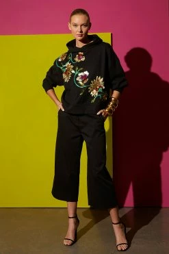 French Terry Chikayo Embroidered Crop Hoodie 6 French Terry Chikayo Embroidered Crop Hoodie -Natori Sales Shop SHOT 21 1453 24525.1644517266