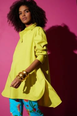 Cotton Poplin Oversized Half Placket Shirt 31 Cotton Poplin Oversized Half Placket Shirt -Natori Sales Shop SHOT 30 17756 27948.1644271417