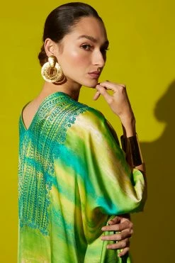 Yoriko Embroidery Silk Caftan -Natori Sales Shop SHOT 37 2512 07382.1646156228