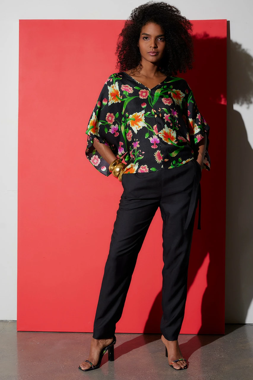 Chikayo-Obi Silk Kimono Top 6 Chikayo-Obi Silk Kimono Top - Image 6