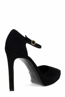 Sae Suede Square Toe Platform Pump -Natori Sales Shop Sae Suede Square Toe Platform Pump Black by Natori 2 14833.1664557839