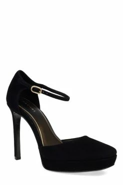 Sae Suede Square Toe Platform Pump -Natori Sales Shop Sae Suede Square Toe Platform Pump Black by Natori 3 40056.1664557879