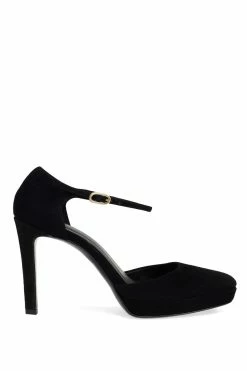 Sae Suede Square Toe Platform Pump -Natori Sales Shop Sae Suede Square Toe Platform Pump Black by Natori 4 43788.1664557850
