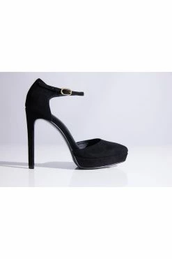Sae Suede Square Toe Platform Pump -Natori Sales Shop Sae Suede Square Toe Platform Pump Black by Natori 92129.1662044782