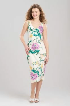 Sarasa Satin Gown 10 Sarasa Satin Gown -Natori Sales Shop Sarasa Satin Gown Oatmeal Multi by N Natori 2 31725.1690467105