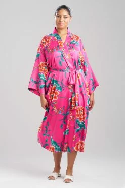 Sarasa Satin Robe -Natori Sales Shop Sarasa Satin Robe Berry Multi by N Natori 11 69265.1690468210