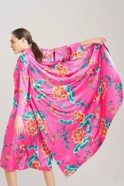 Sarasa Satin Robe -Natori Sales Shop Sarasa Satin Robe Berry Multi by N Natori 3 39431.1690468022