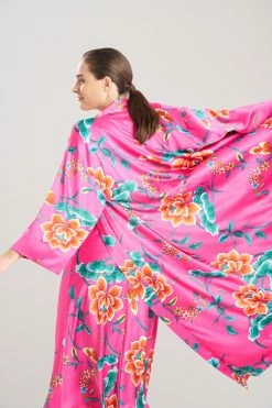 Sarasa Satin Robe -Natori Sales Shop Sarasa Satin Robe Berry Multi by N Natori 4 81468.1690468131