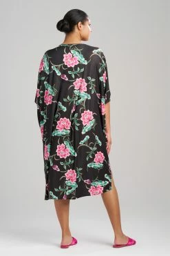 Sarasa Slinky Caftan -Natori Sales Shop Sarasa Slinky Caftan Black Multi by N Natori 3 15816.1692962568