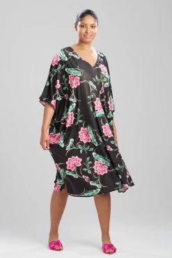 Sarasa Slinky Caftan -Natori Sales Shop Sarasa Slinky Caftan Black Multi by N Natori 4 16552.1692962568