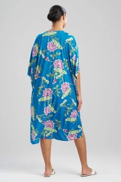 Sarasa Slinky Caftan -Natori Sales Shop Sarasa Slinky Caftan Dark Teal by N Natori 2 30390.1692634132