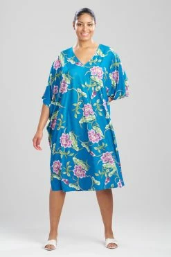 Sarasa Slinky Caftan -Natori Sales Shop Sarasa Slinky Caftan Dark Teal by N Natori 46846.1692634132