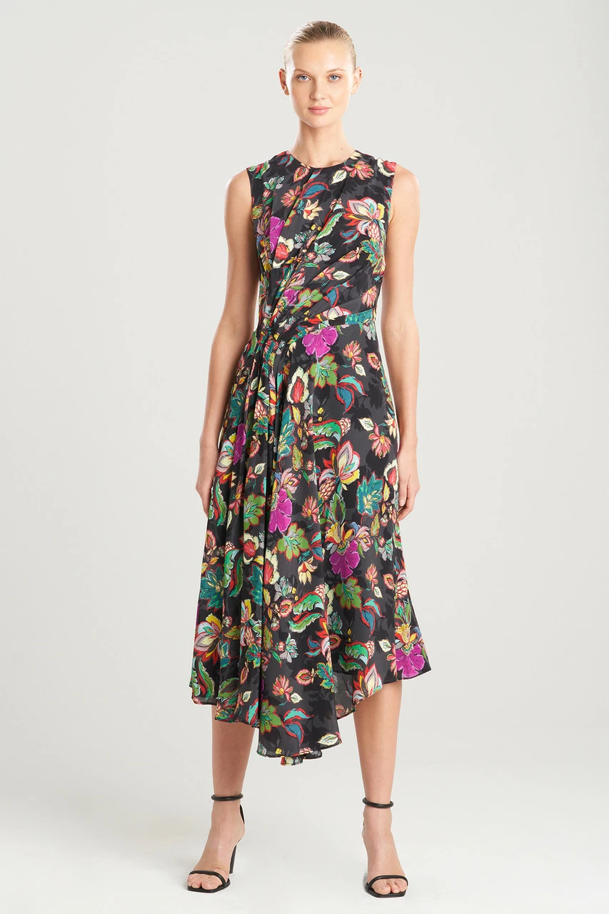 Sayuri Viscose Silk Crepê De Chine Side Drape Dress 1 Sayuri Viscose Silk Crepê De Chine Side Drape Dress