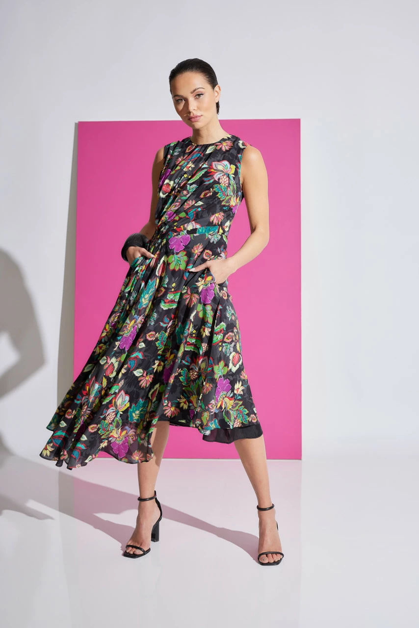 Sayuri Viscose Silk Crepê De Chine Side Drape Dress 4 Sayuri Viscose Silk Crepê De Chine Side Drape Dress - Image 4