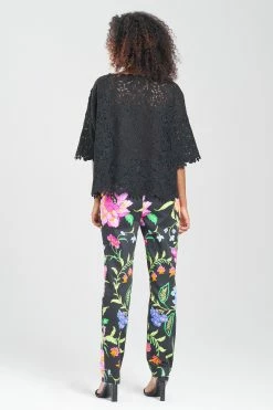 Scroll Guipure Lace Top 7 Scroll Guipure Lace Top -Natori Sales Shop Scroll Guipure Lace Top Black by Natori 2 64137.1674773208